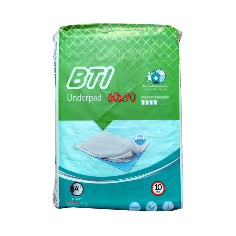 زیرانداز بیمار BTI مدل ۹۰×۶۰ بسته ۱۰ عددی